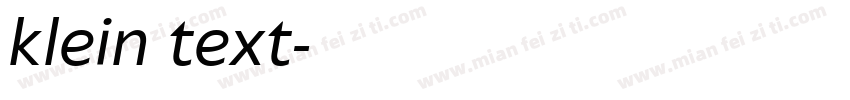 klein text字体转换